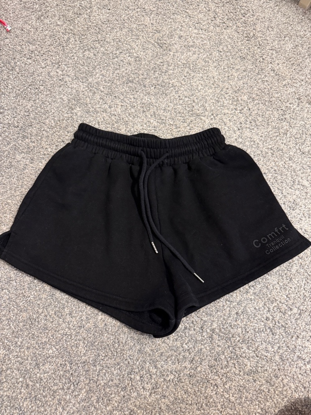 Comfort Collection Women's Black Athletic Drawstring Shorts